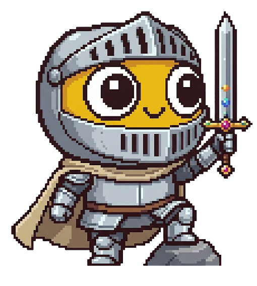 Cleve storyteller knight mascot illustration for LinkedIn Wrapped CTA